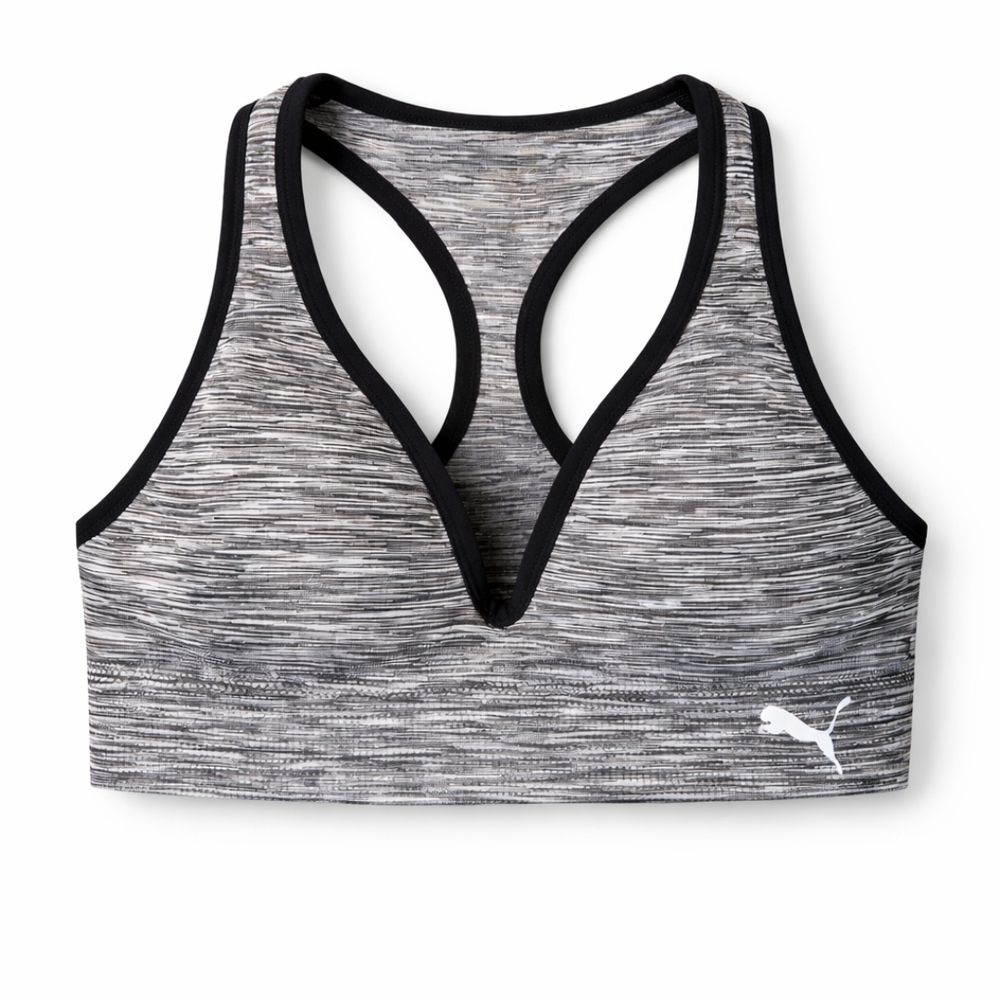 PUMA Women's Black and Gray Sports Bra